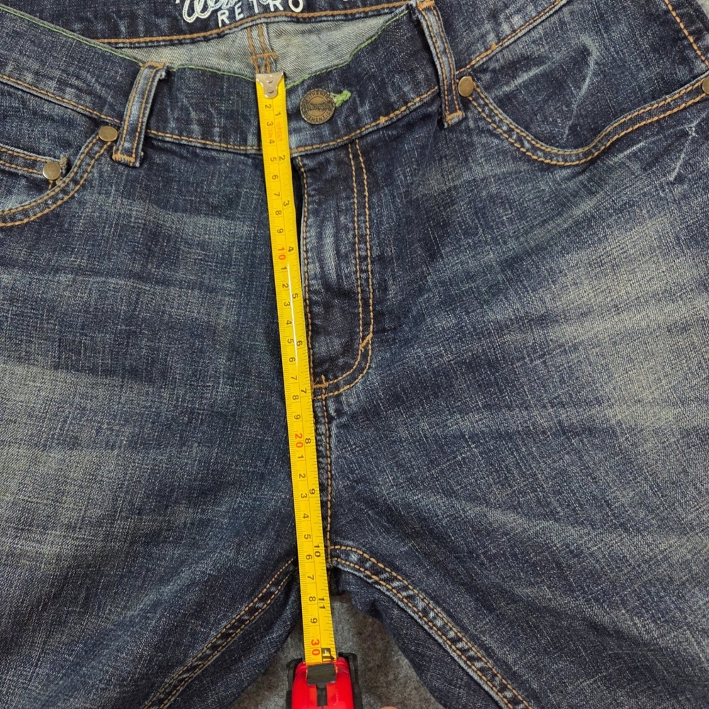 Wrangler Retro Slim Straight Jeans Mens 33x34 Blue WLT88BZ Stretch Denim - Picture 7 of 10